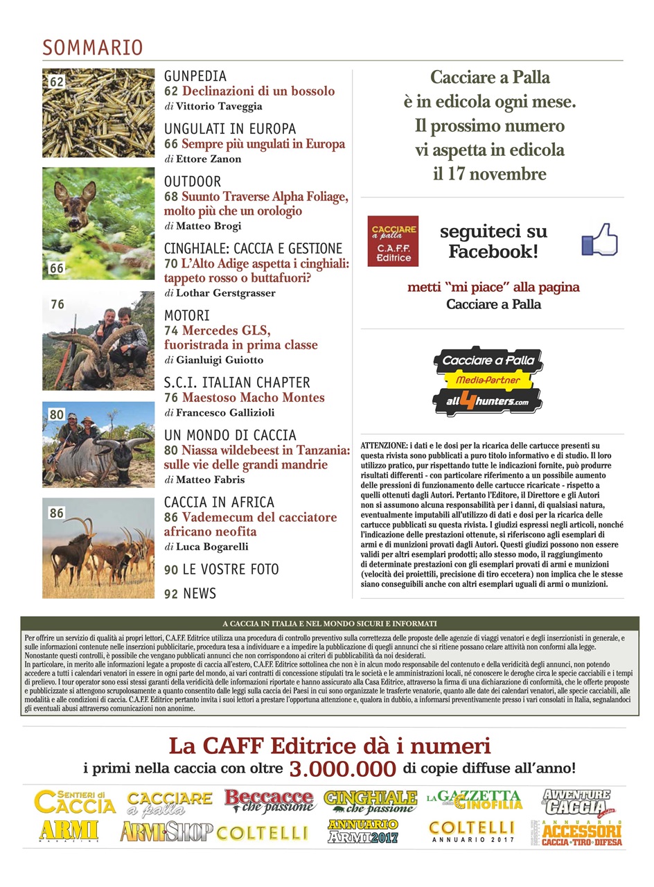 Caccia Magazine Preview Pages