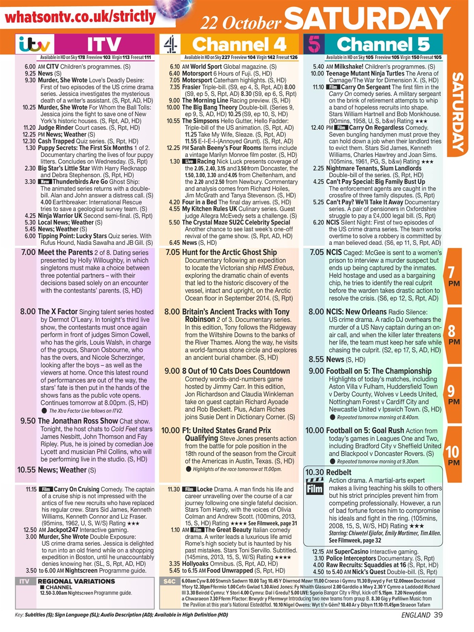 What's on TV Preview Pages