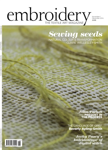 Embroidery Magazine issue November December 2016