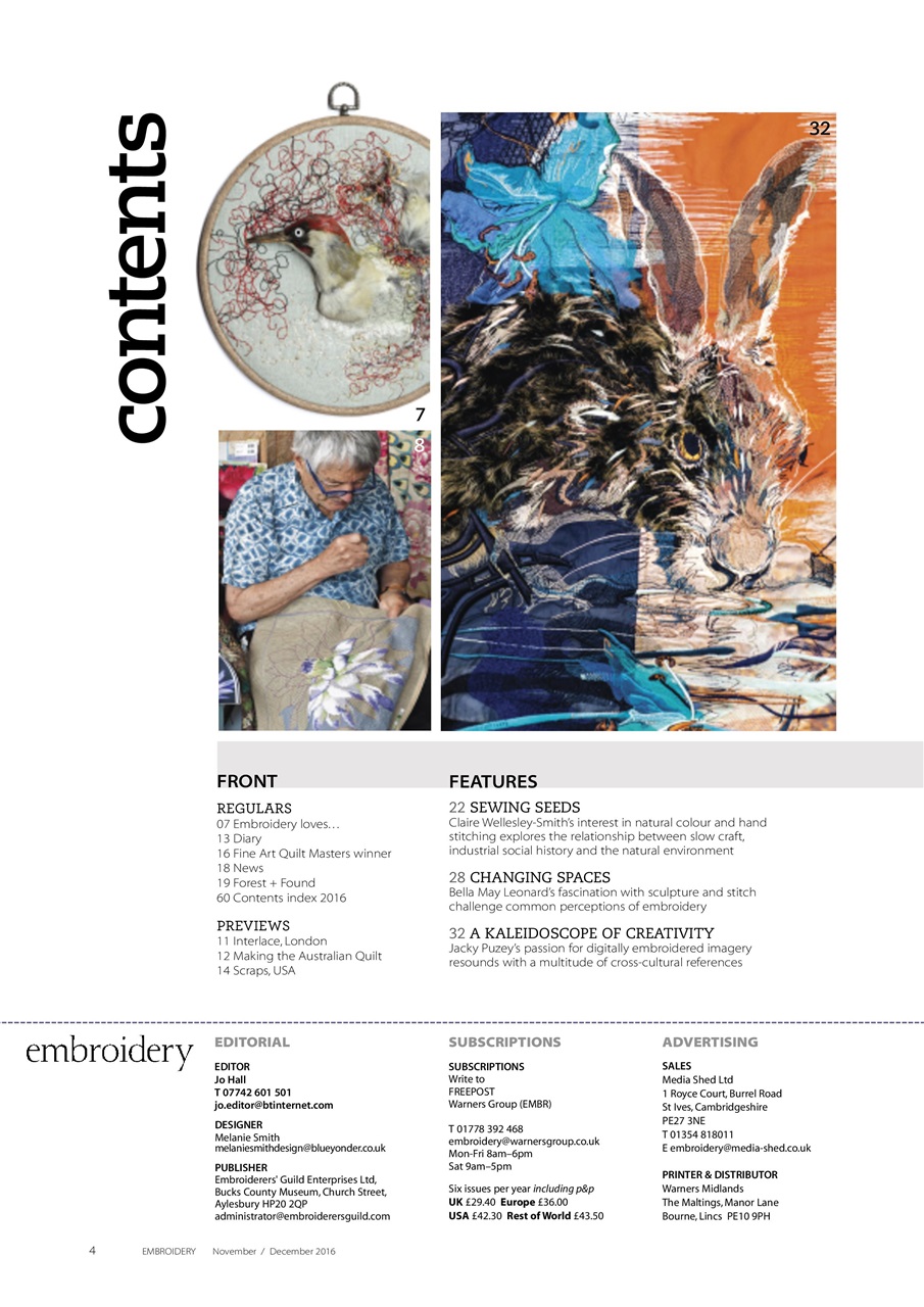 Embroidery Magazine Preview Pages