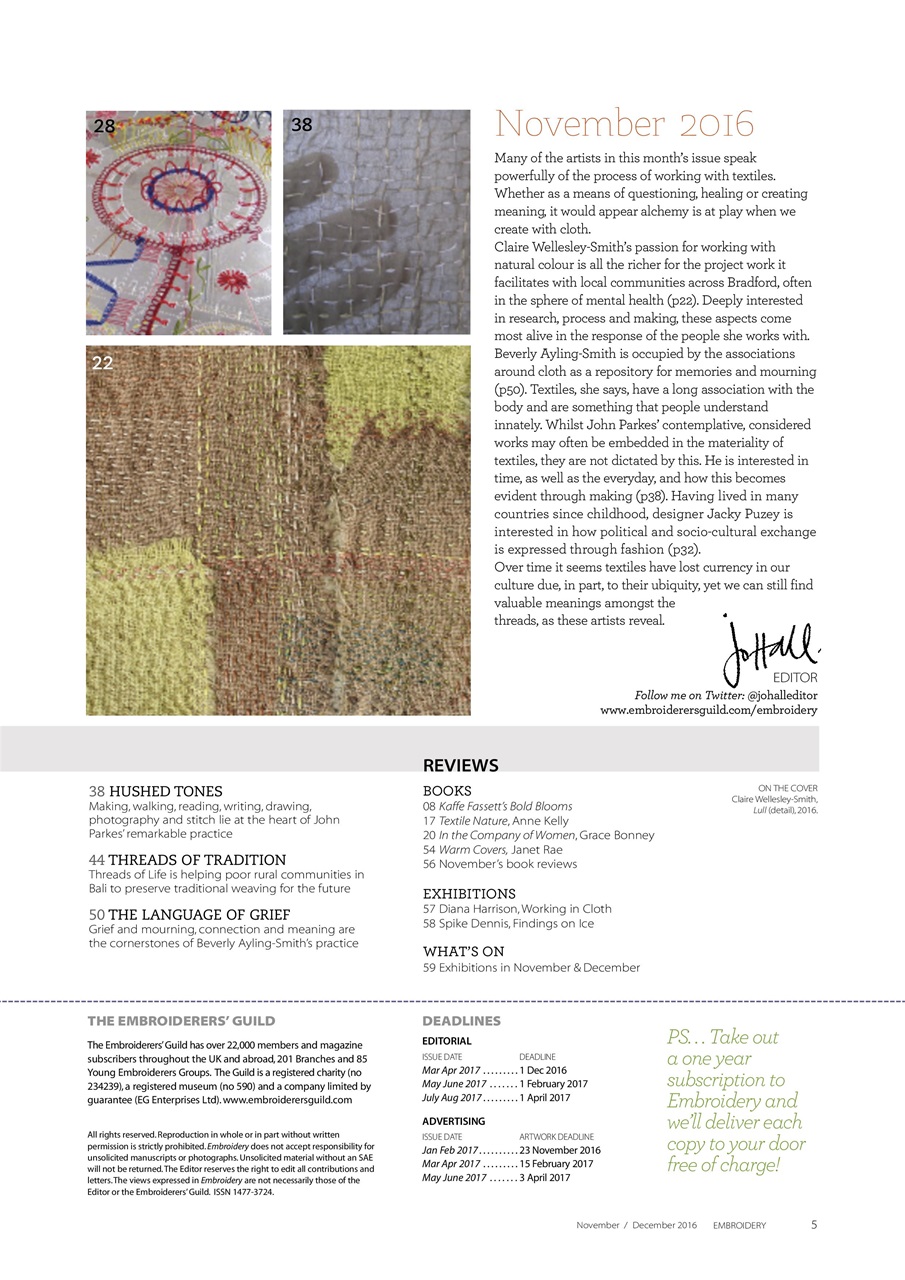Embroidery Magazine Preview Pages