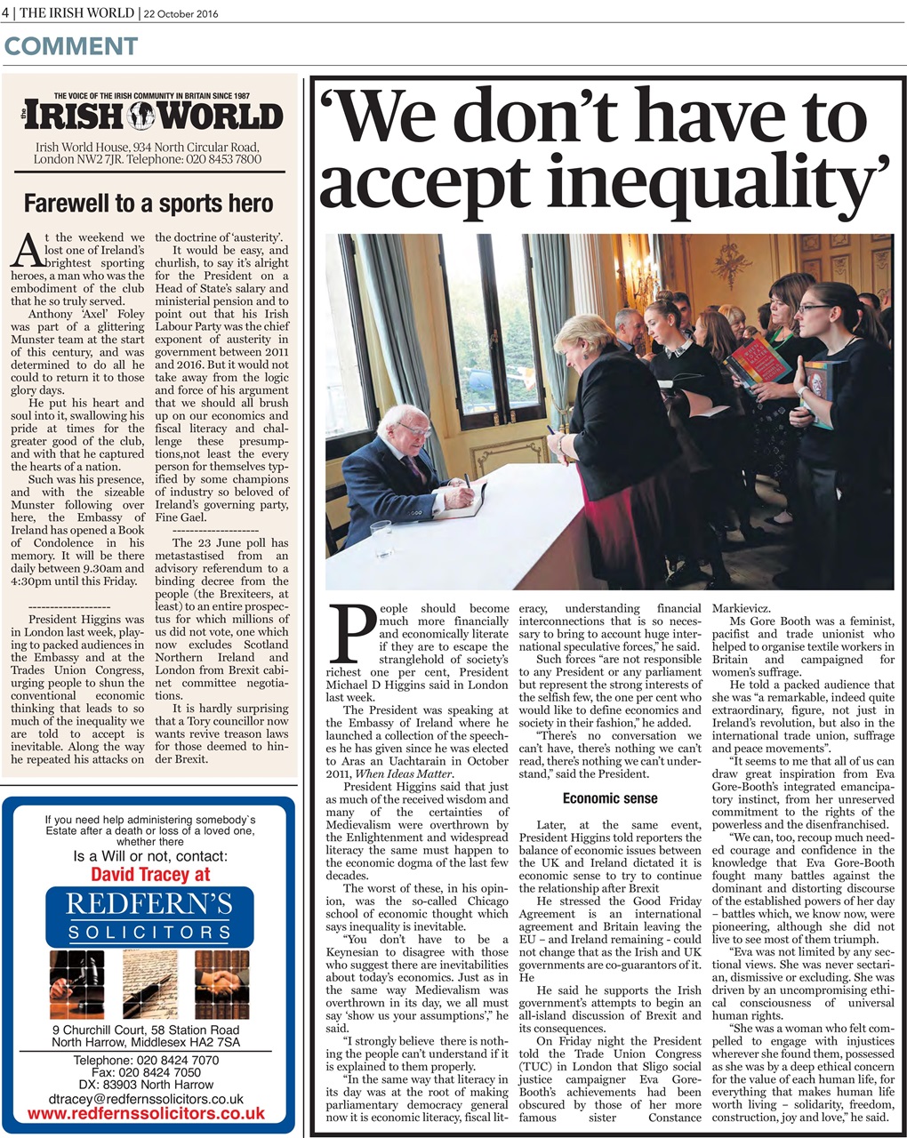 Irish World Preview Pages