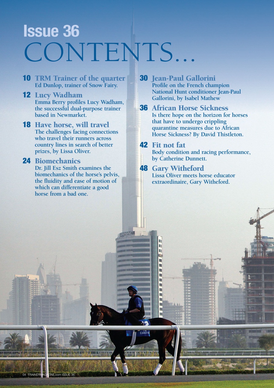 European Trainer Magazine - horse racing Preview Pages