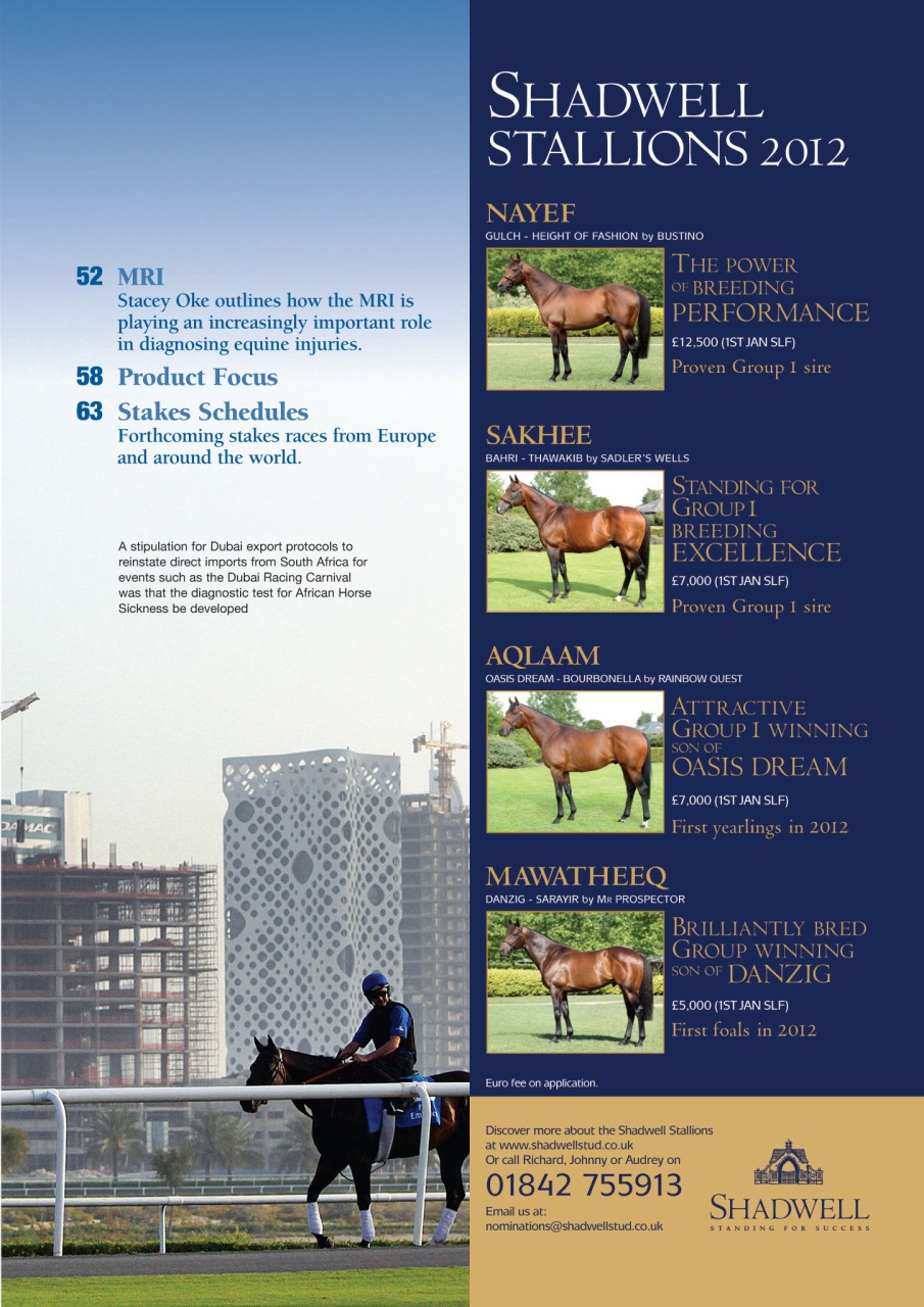 European Trainer Magazine - horse racing Preview Pages