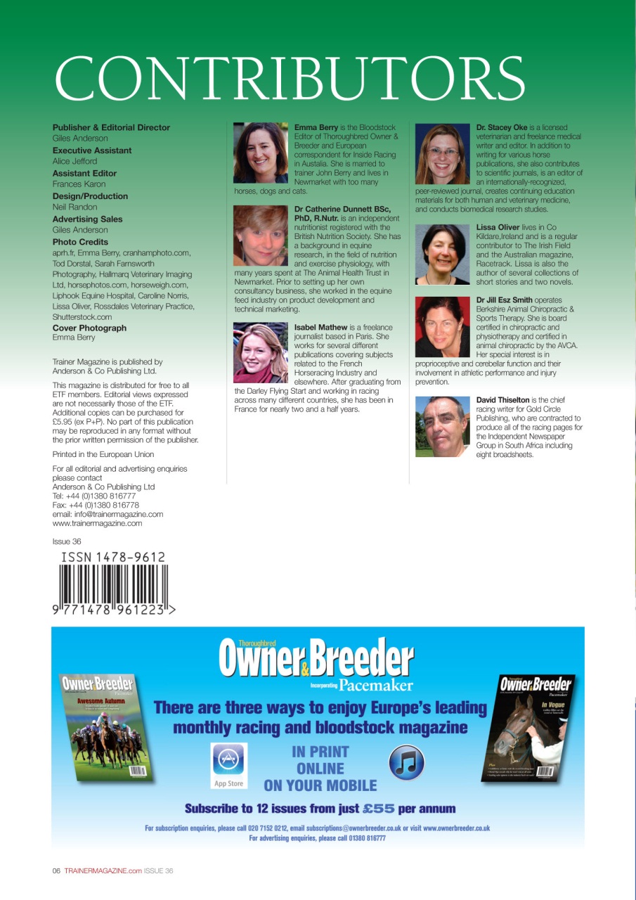 European Trainer Magazine - horse racing Preview Pages