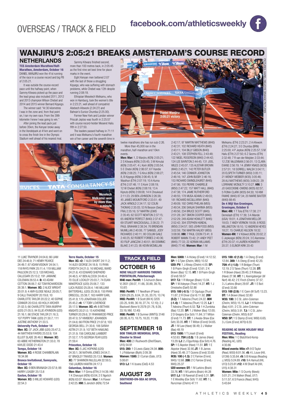 AW – Athletics Weekly Magazine Preview Pages