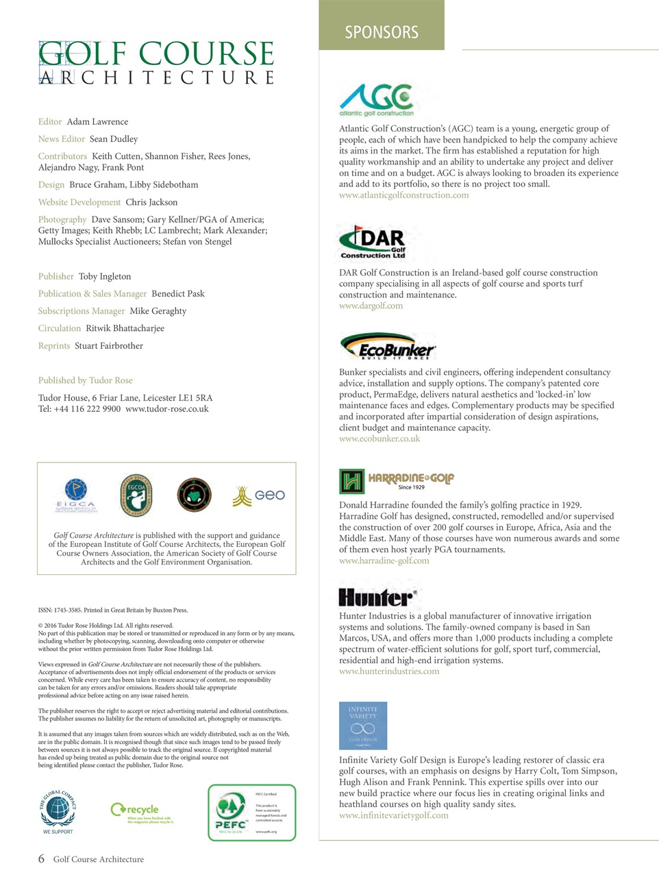 Golf Course Architecture Preview Pages