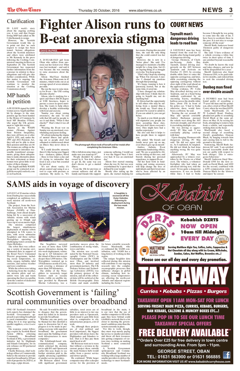 The Oban Times & Lochaber Times Preview Pages