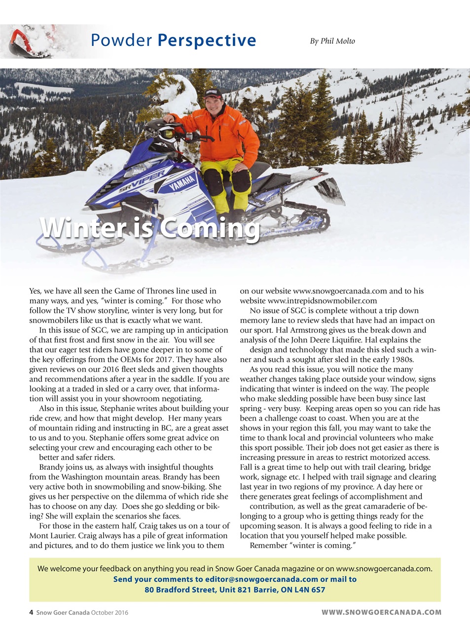 Snow Goer Canada Preview Pages