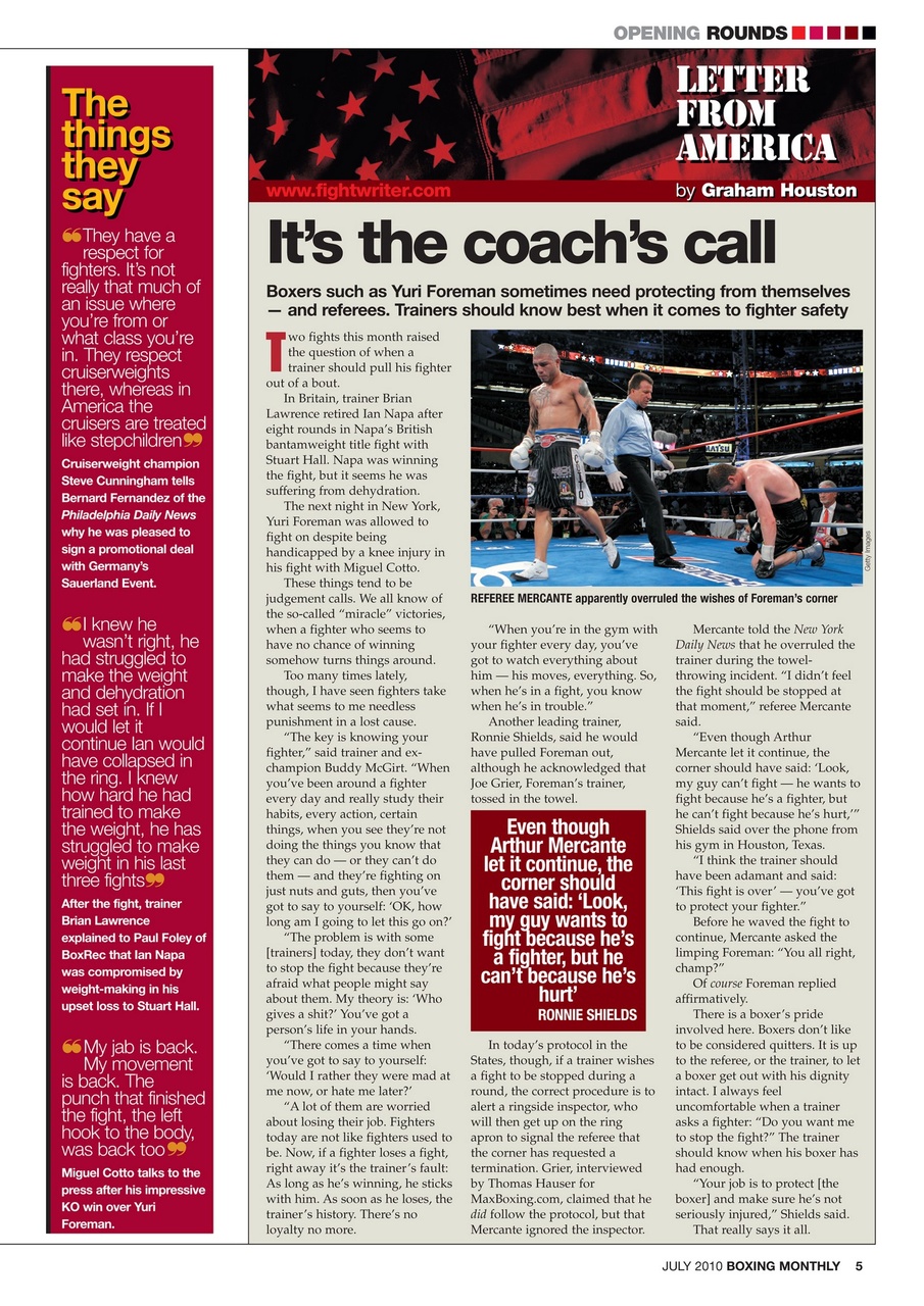 Boxing Monthly Preview Pages