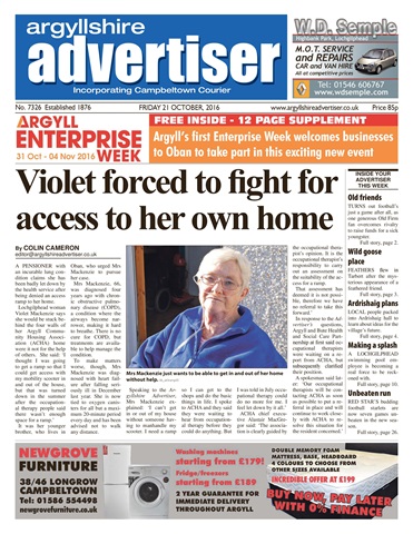 Argyllshire Advertiser issue 21 October 2016