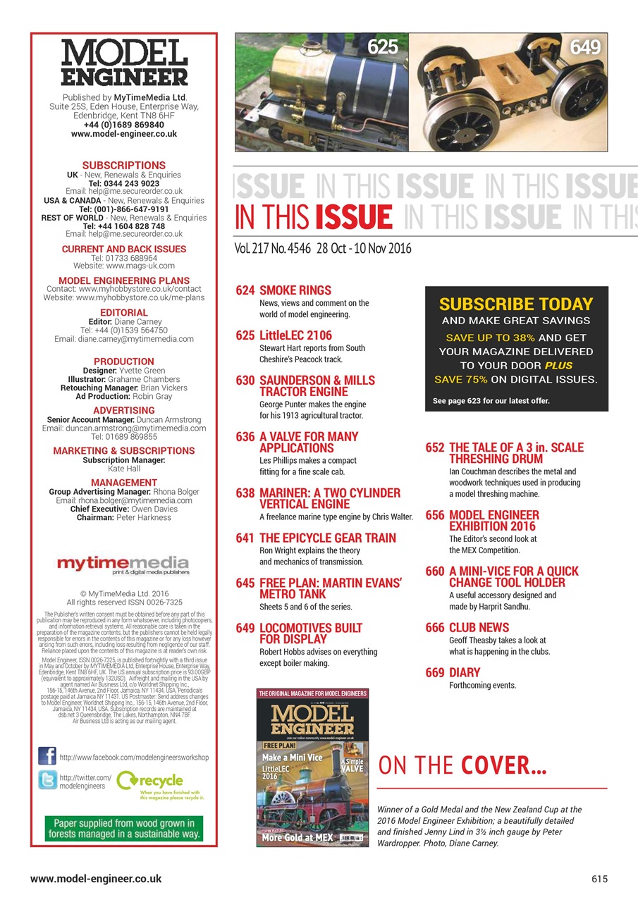 Model Engineer Preview Pages