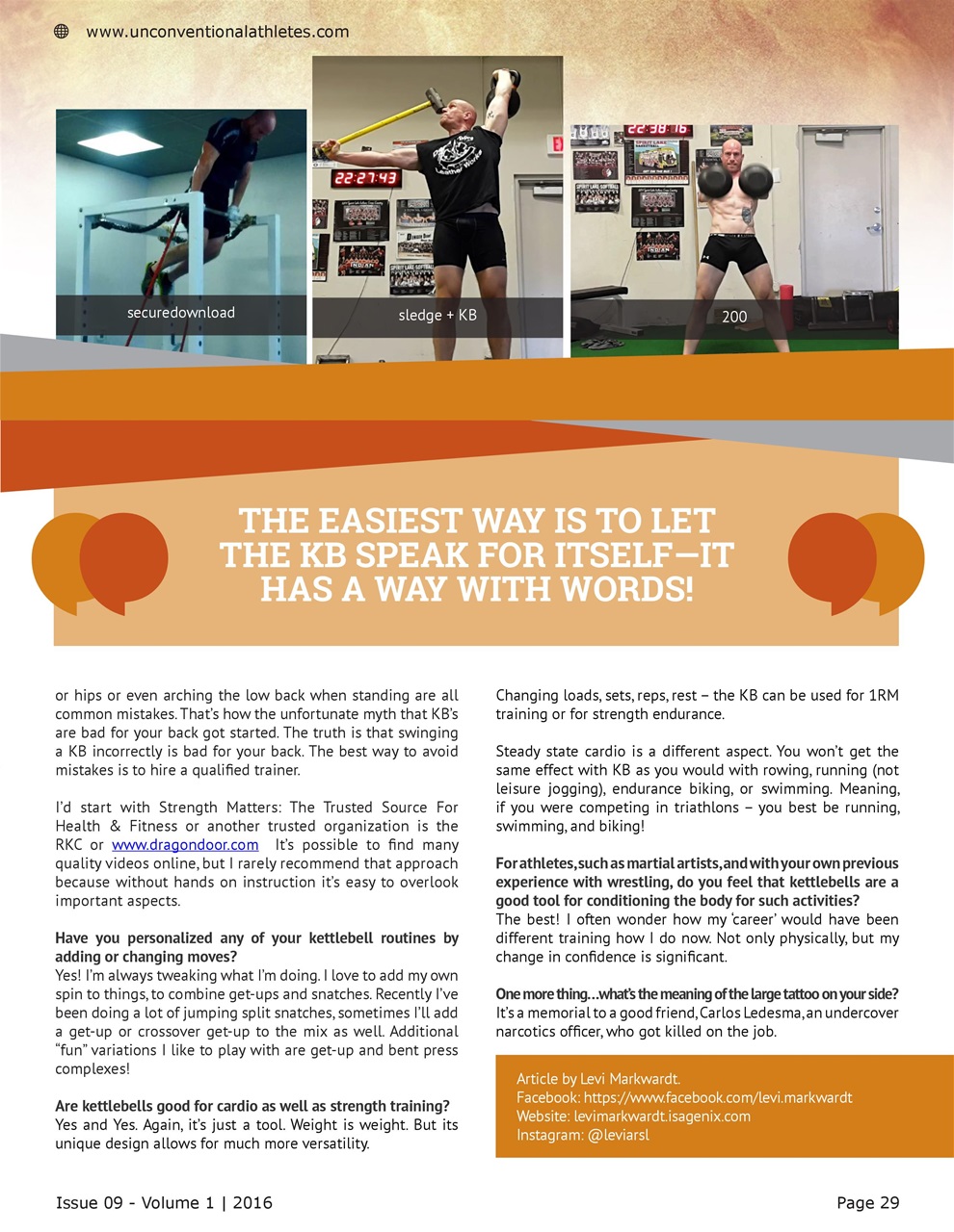 Unconventional Athletes Magazine Preview Pages