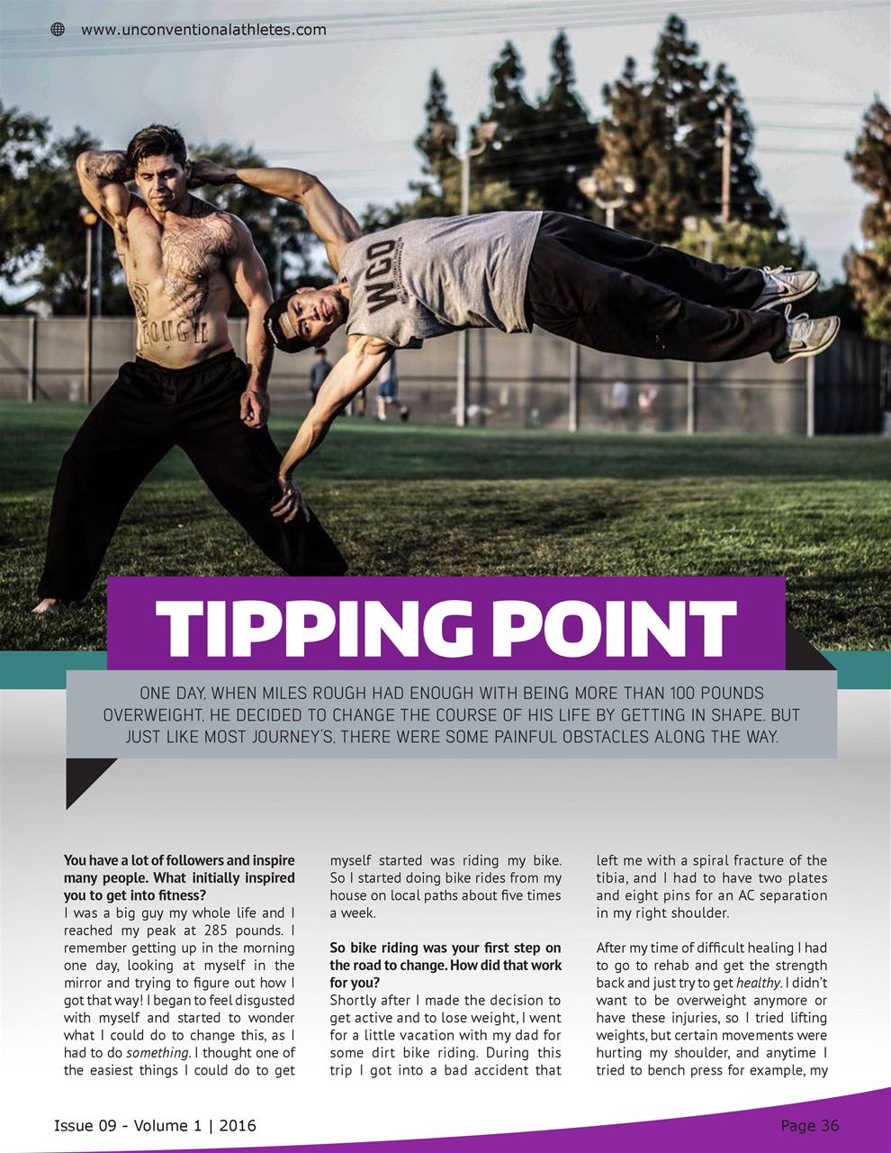 Unconventional Athletes Magazine Preview Pages