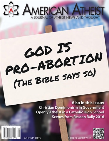 American Atheist issue Third Quarter 2016