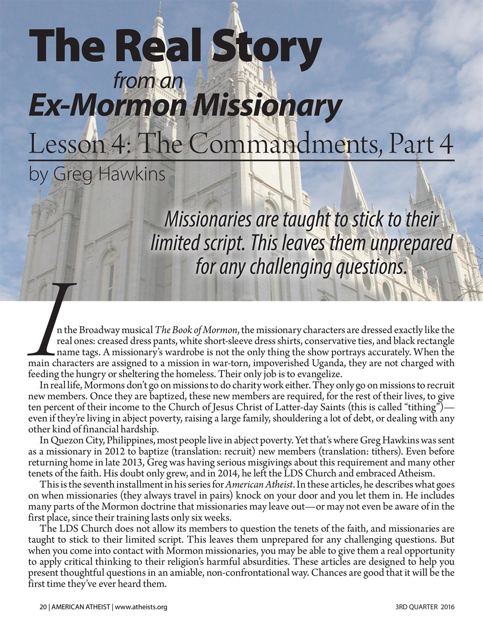 American Atheist Preview Pages