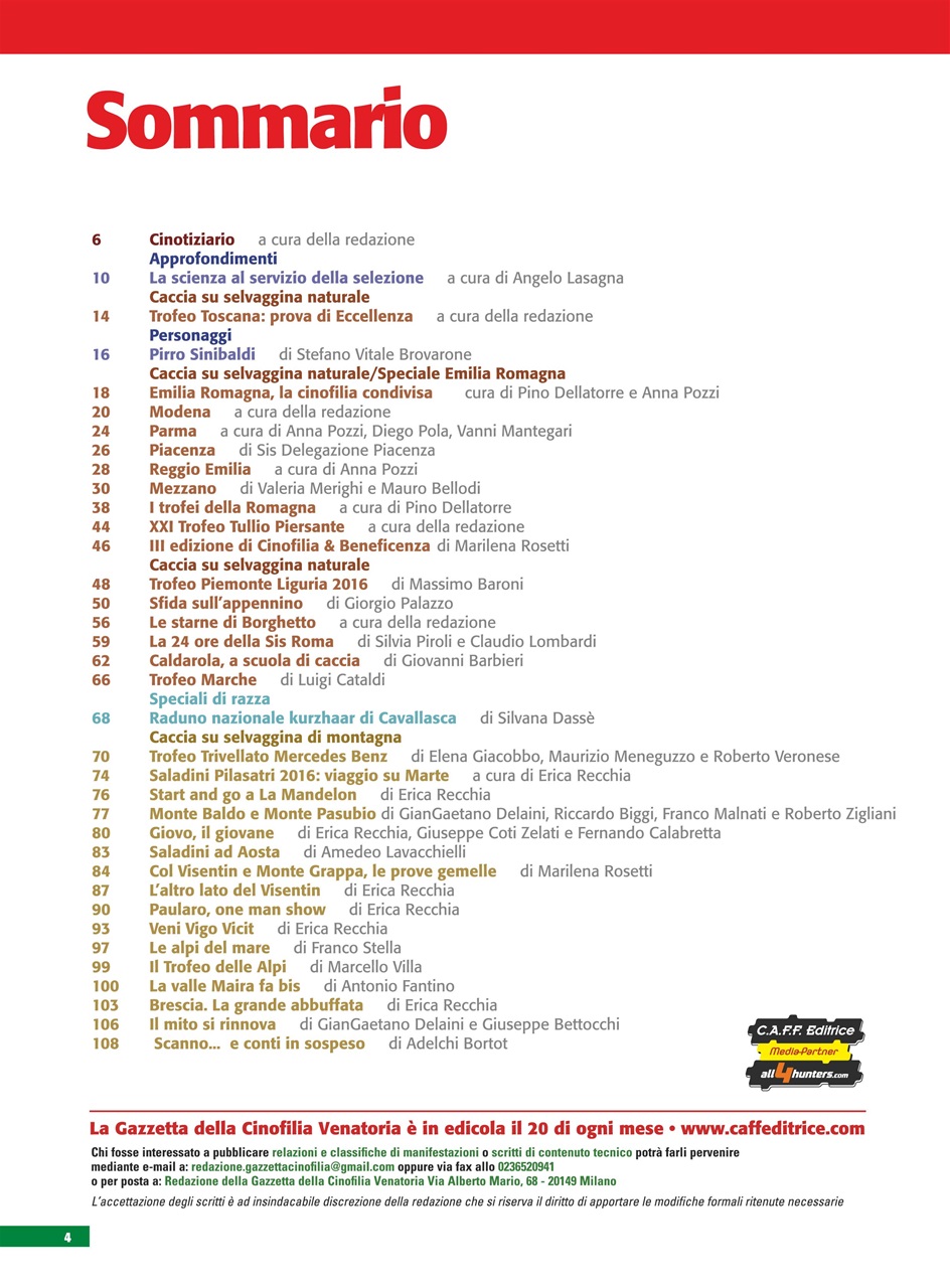 La Gazzetta Della Cinofilia Venatoria Preview Pages