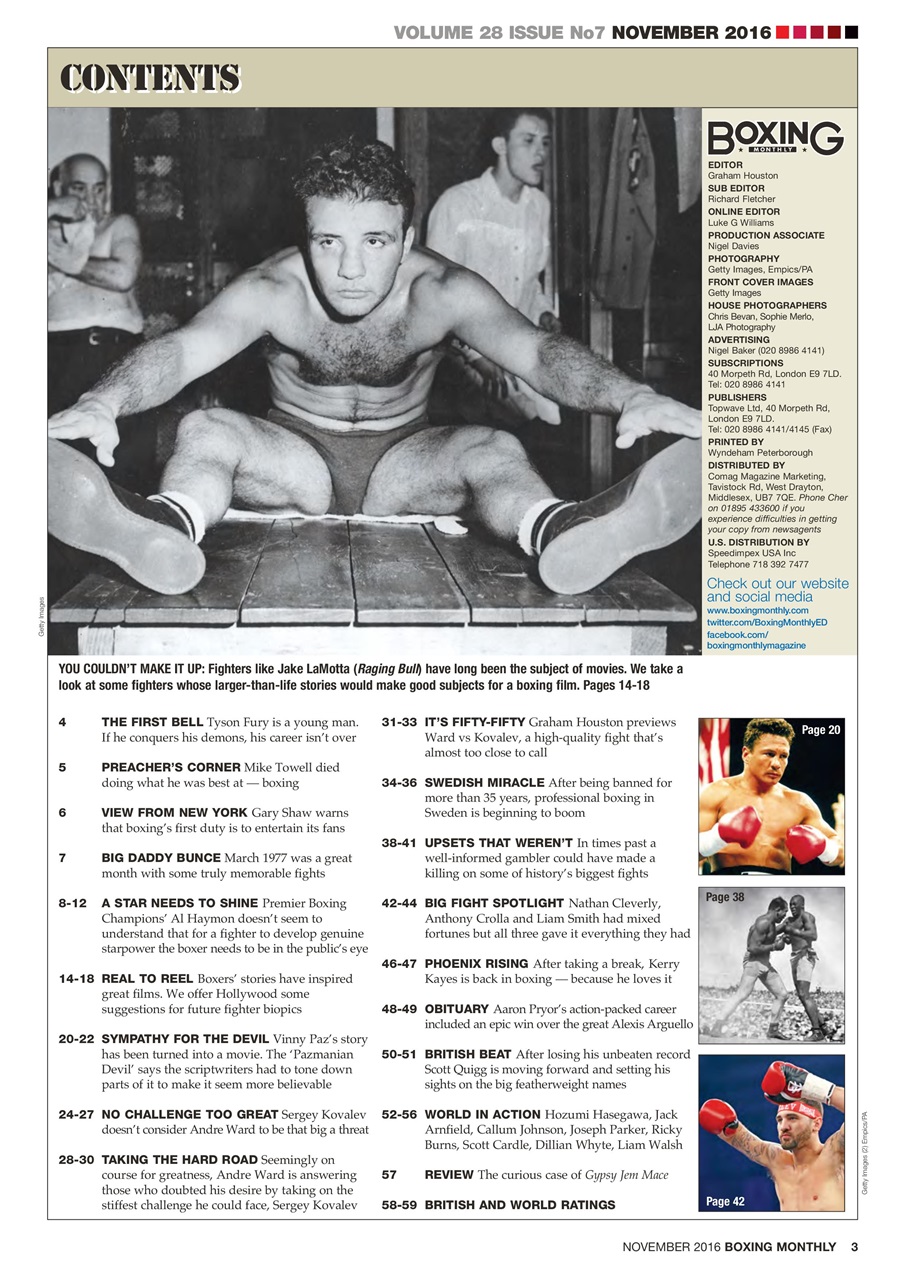 Boxing Monthly Preview Pages