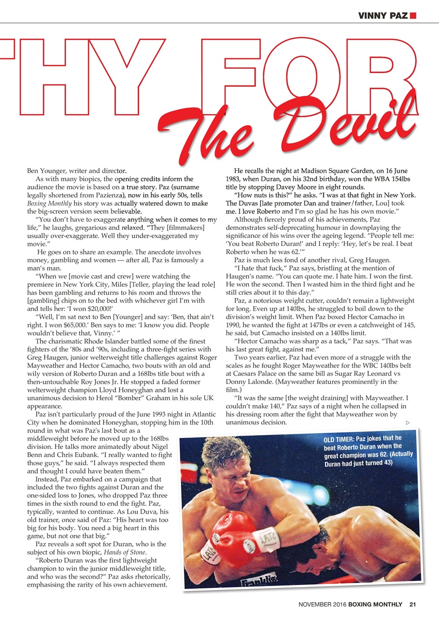 Boxing Monthly Preview Pages