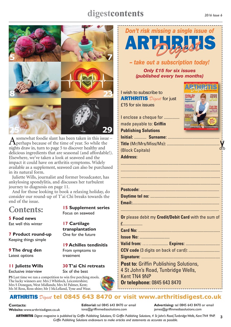 Arthritis Digest Preview Pages