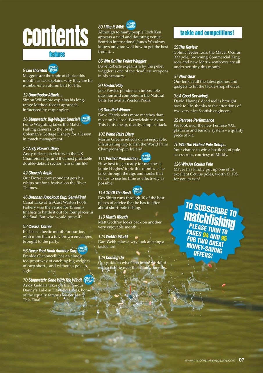 Match Fishing Preview Pages