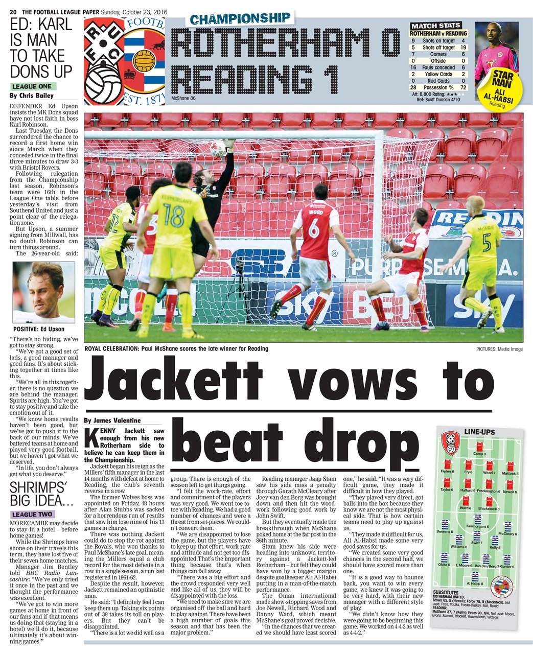 The Football League Paper Preview Pages