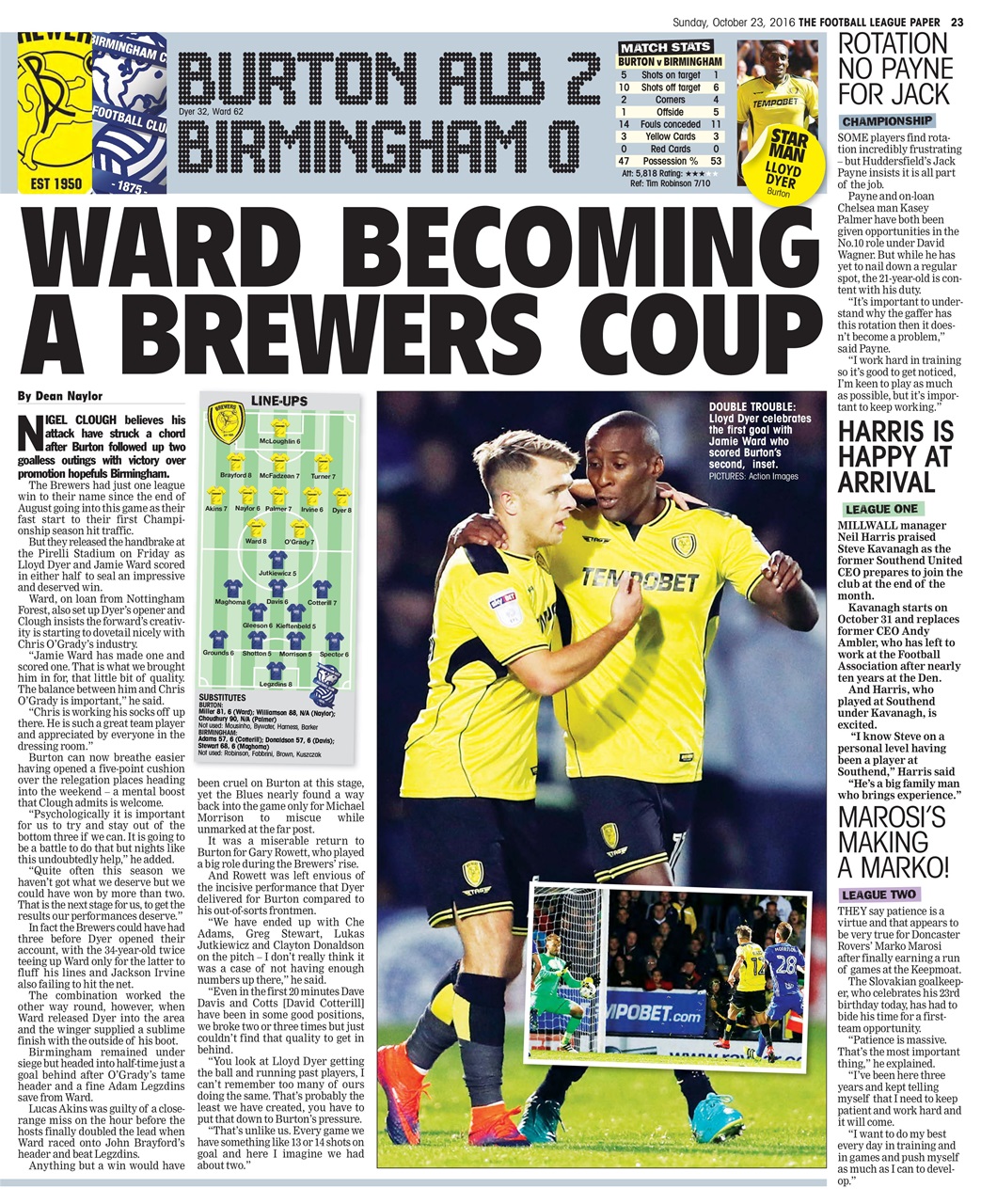 The Football League Paper Preview Pages