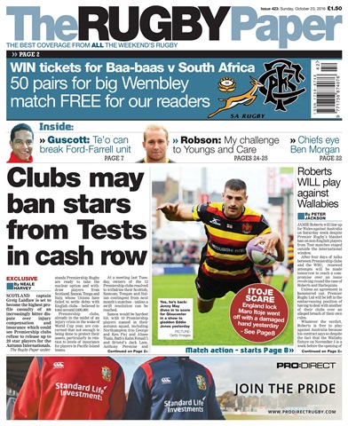 The Rugby Paper issue 23rd October 2016