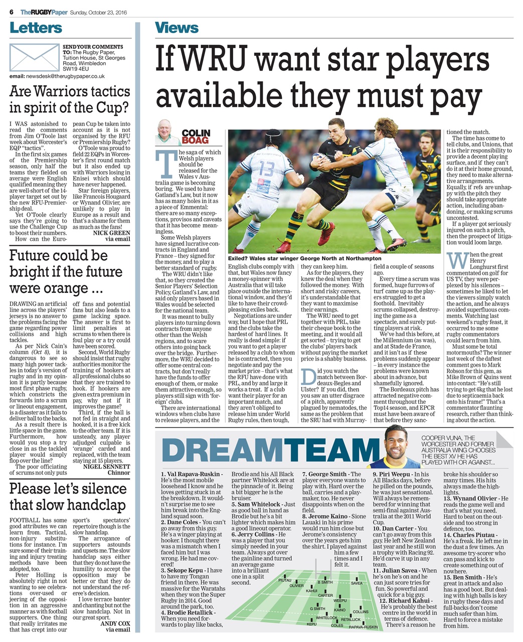 The Rugby Paper Preview Pages