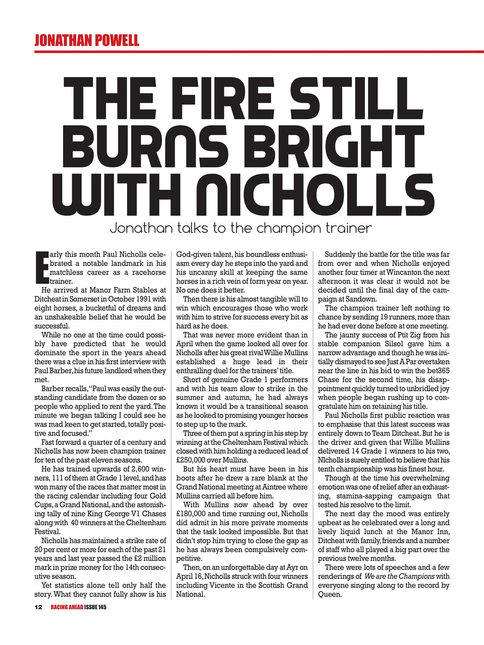 Racing Ahead Preview Pages