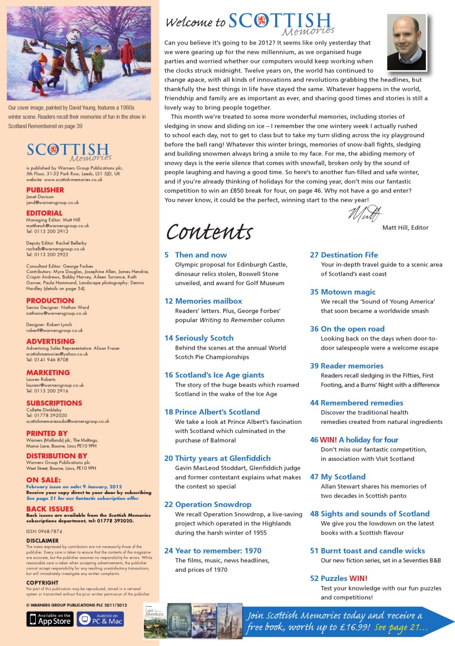 Scottish Memories Preview Pages