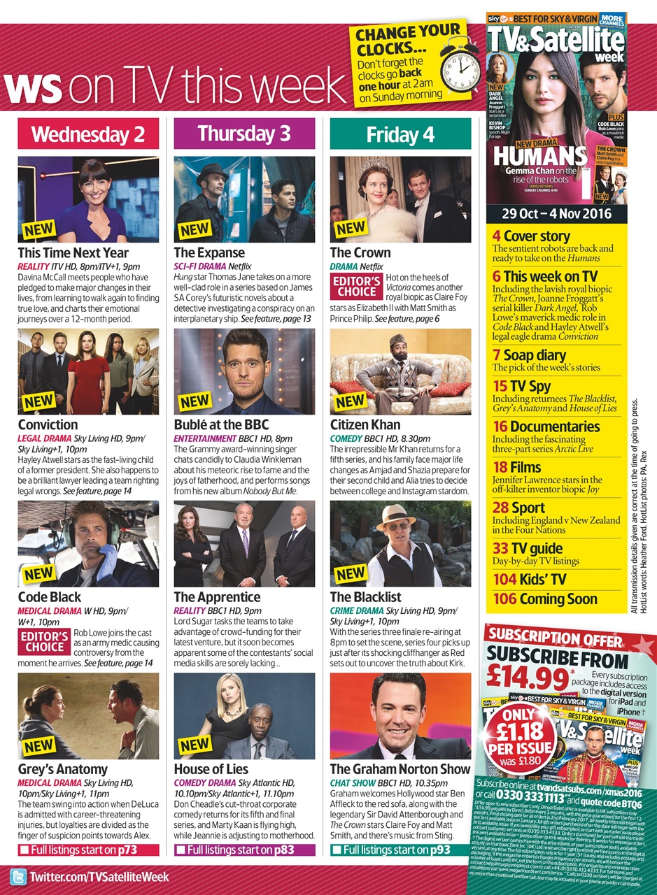 TV & Satellite Week Preview Pages