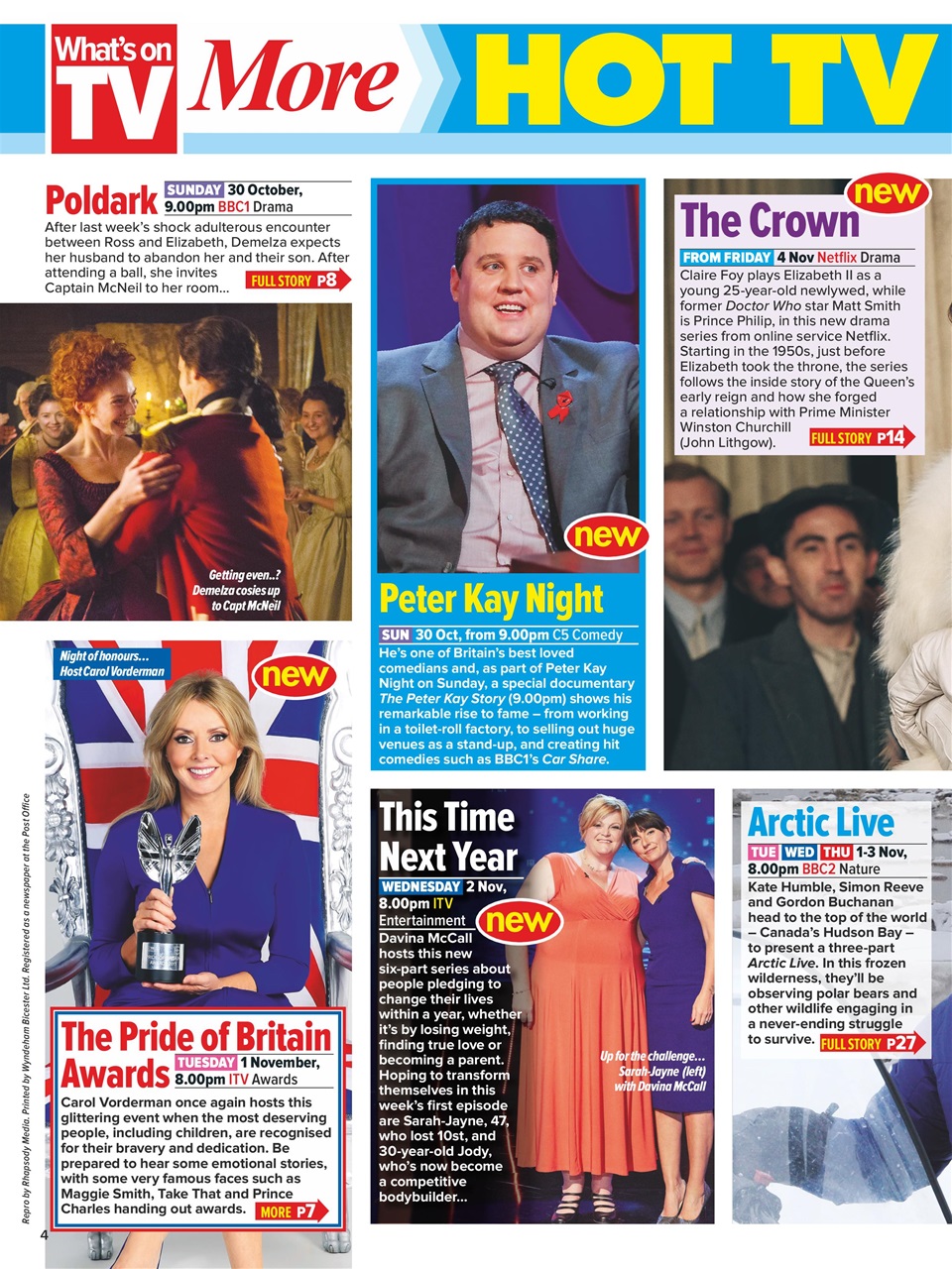 What's on TV Preview Pages