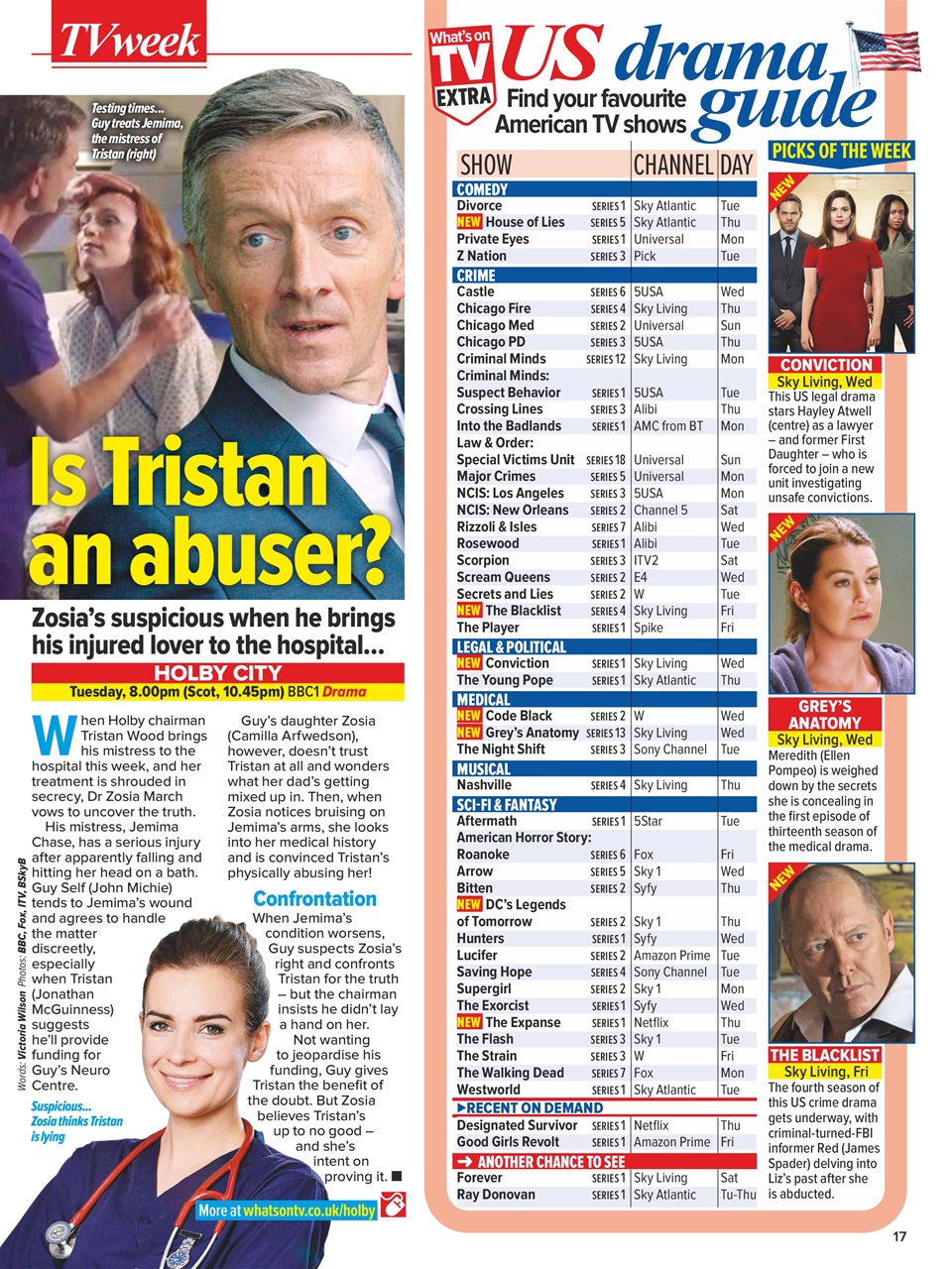 What's on TV Preview Pages
