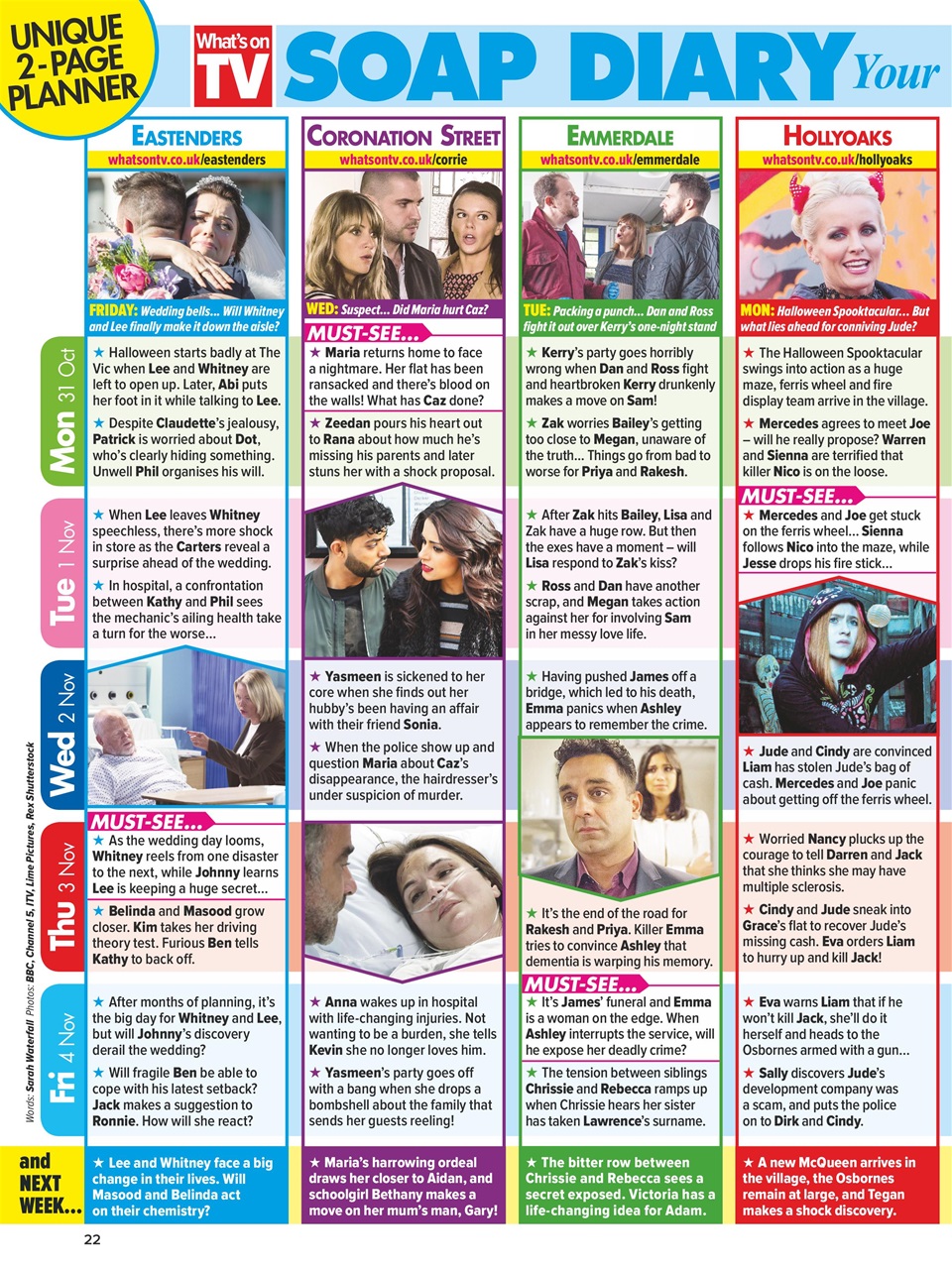 What's on TV Preview Pages