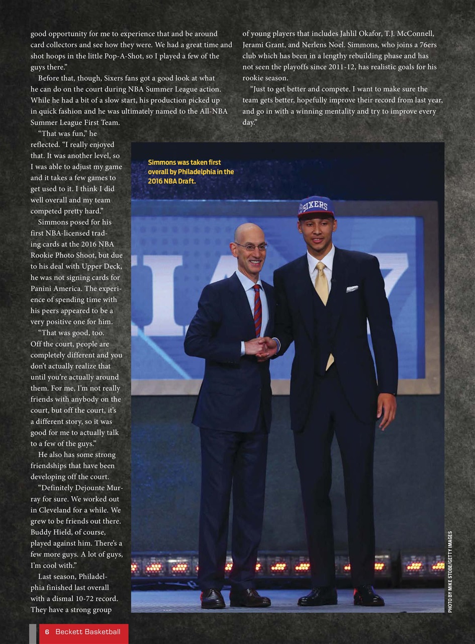 Beckett Basketball Magazine Preview Pages