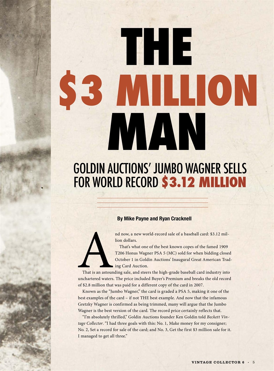 Beckett Vintage Collector Magazine Preview Pages