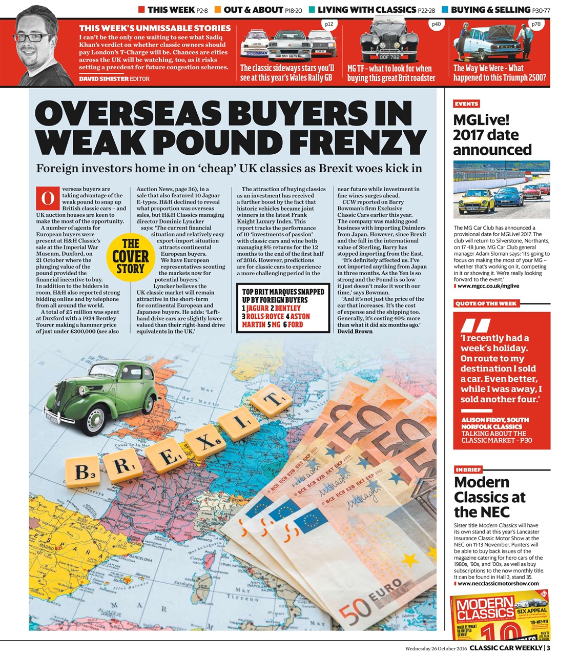 Classic Car Weekly Preview Pages
