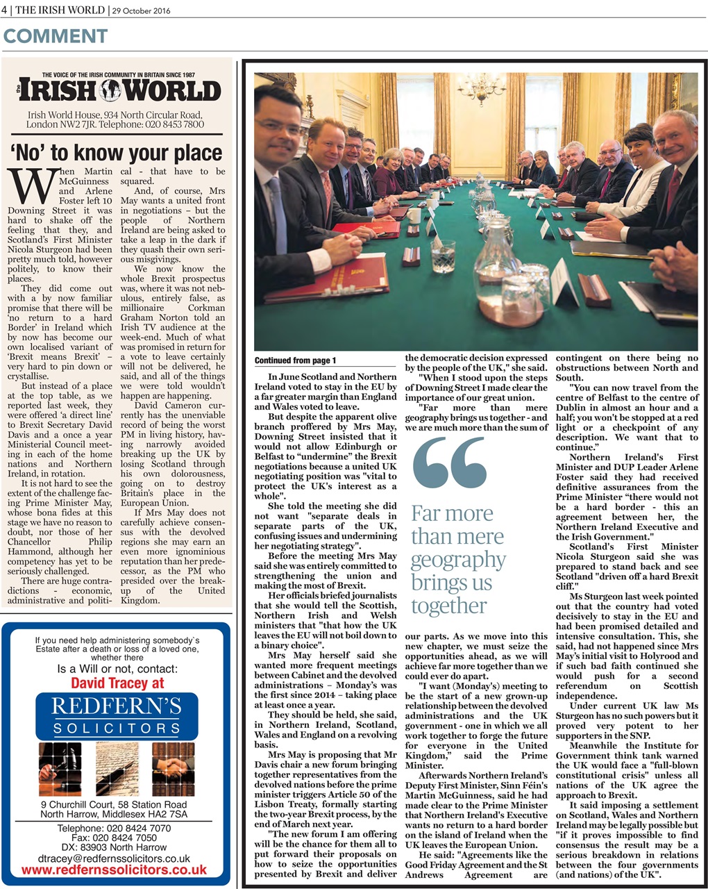 Irish World Preview Pages