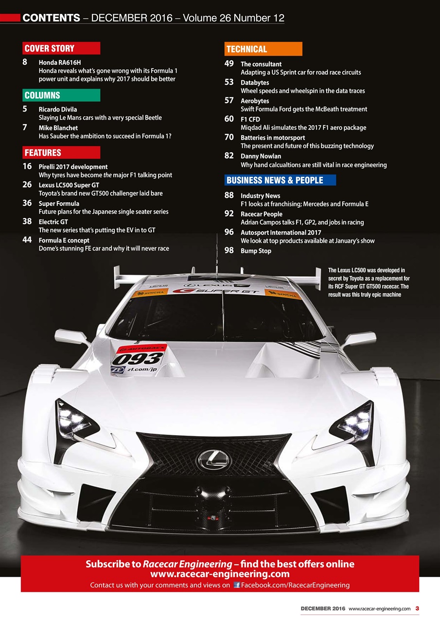 Racecar Engineering Preview Pages