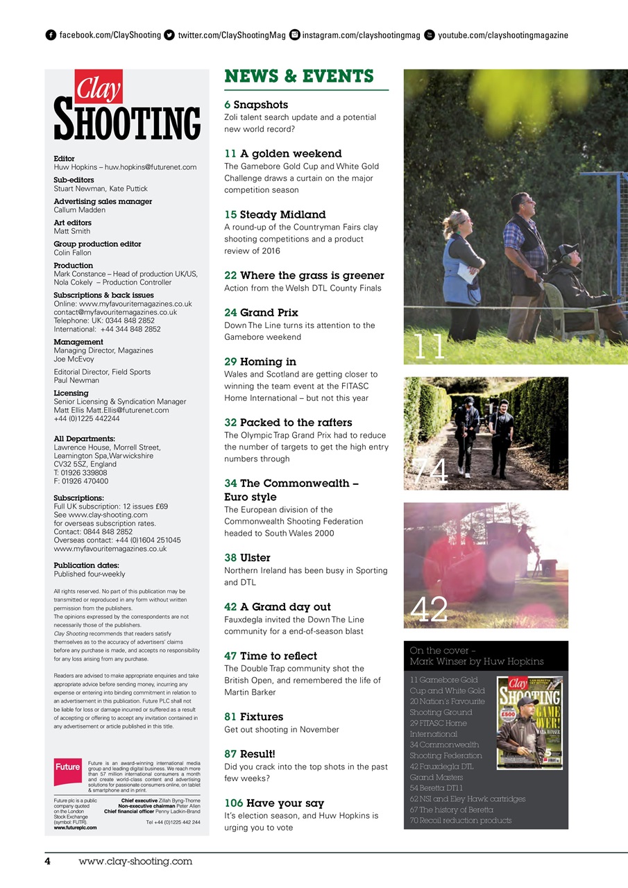Clay Shooting Preview Pages