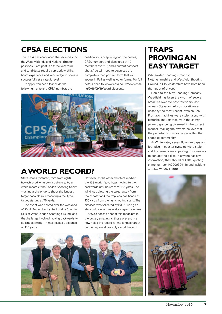 Clay Shooting Preview Pages