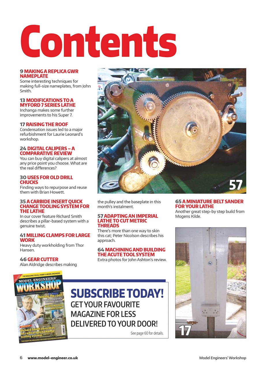Model Engineer & Workshop Magazine Preview Pages