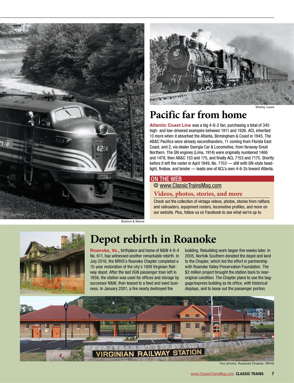 Classic Trains Preview Pages