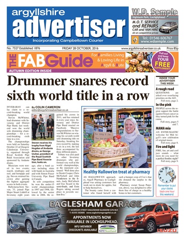 Argyllshire Advertiser issue 28 October 2016