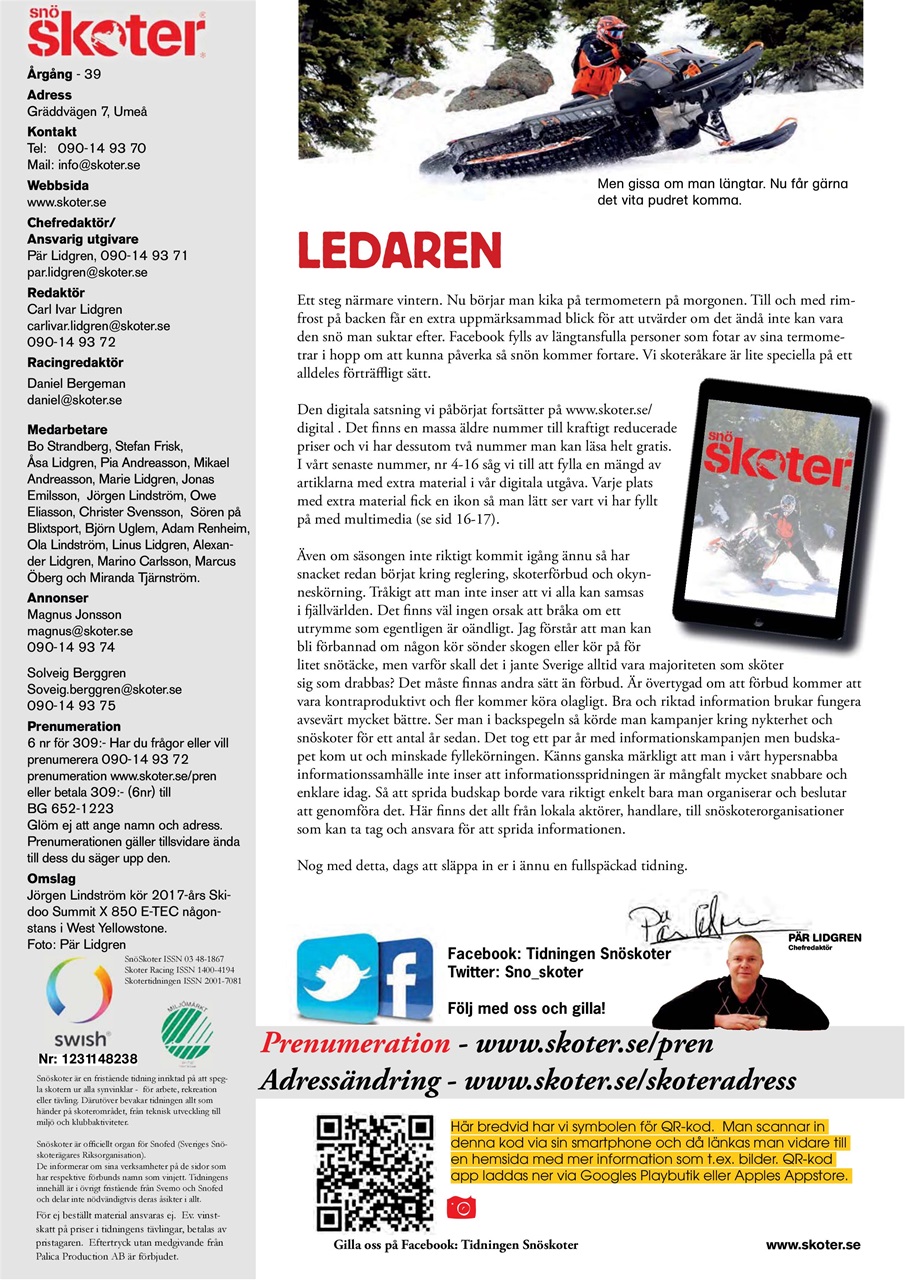 Tidningen Snöskoter Preview Pages