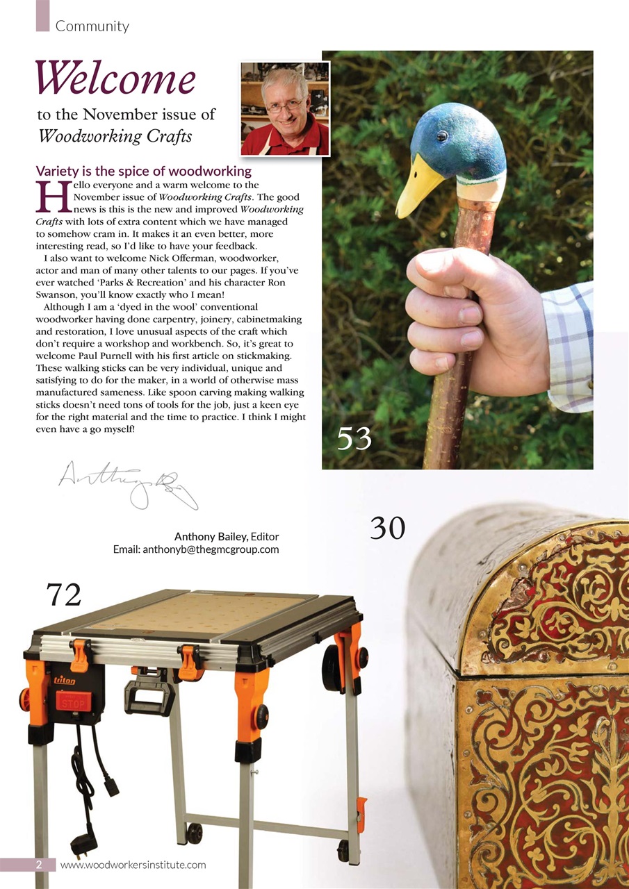 Woodworking Crafts Magazine Preview Pages