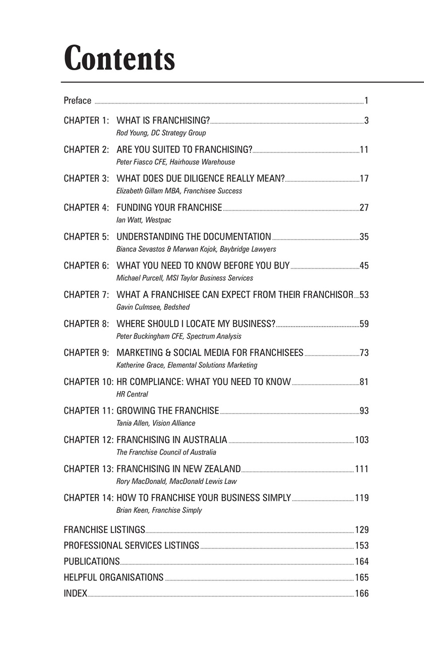 Business Franchise Guide Preview Pages