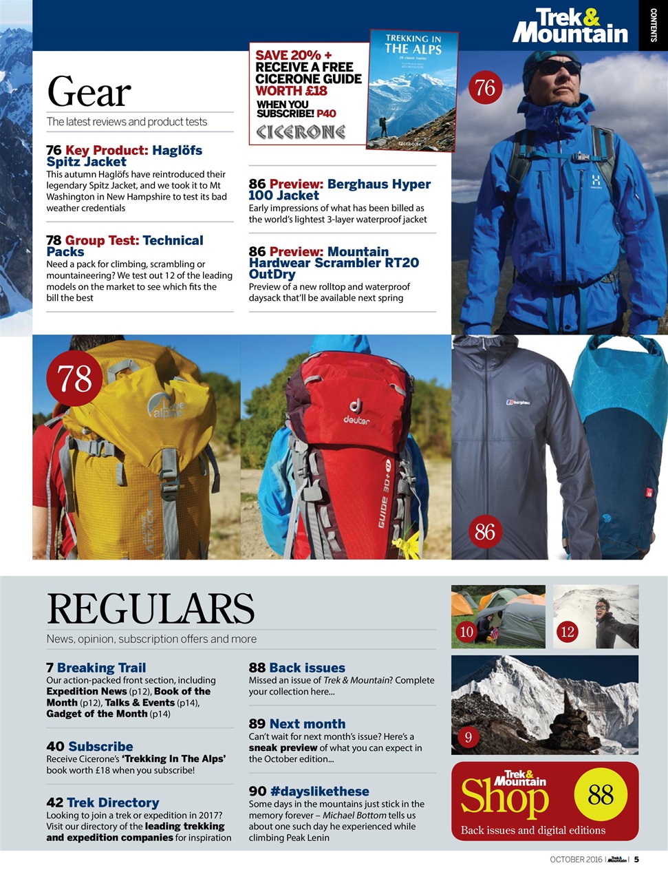 Trek & Mountain Magazine Preview Pages