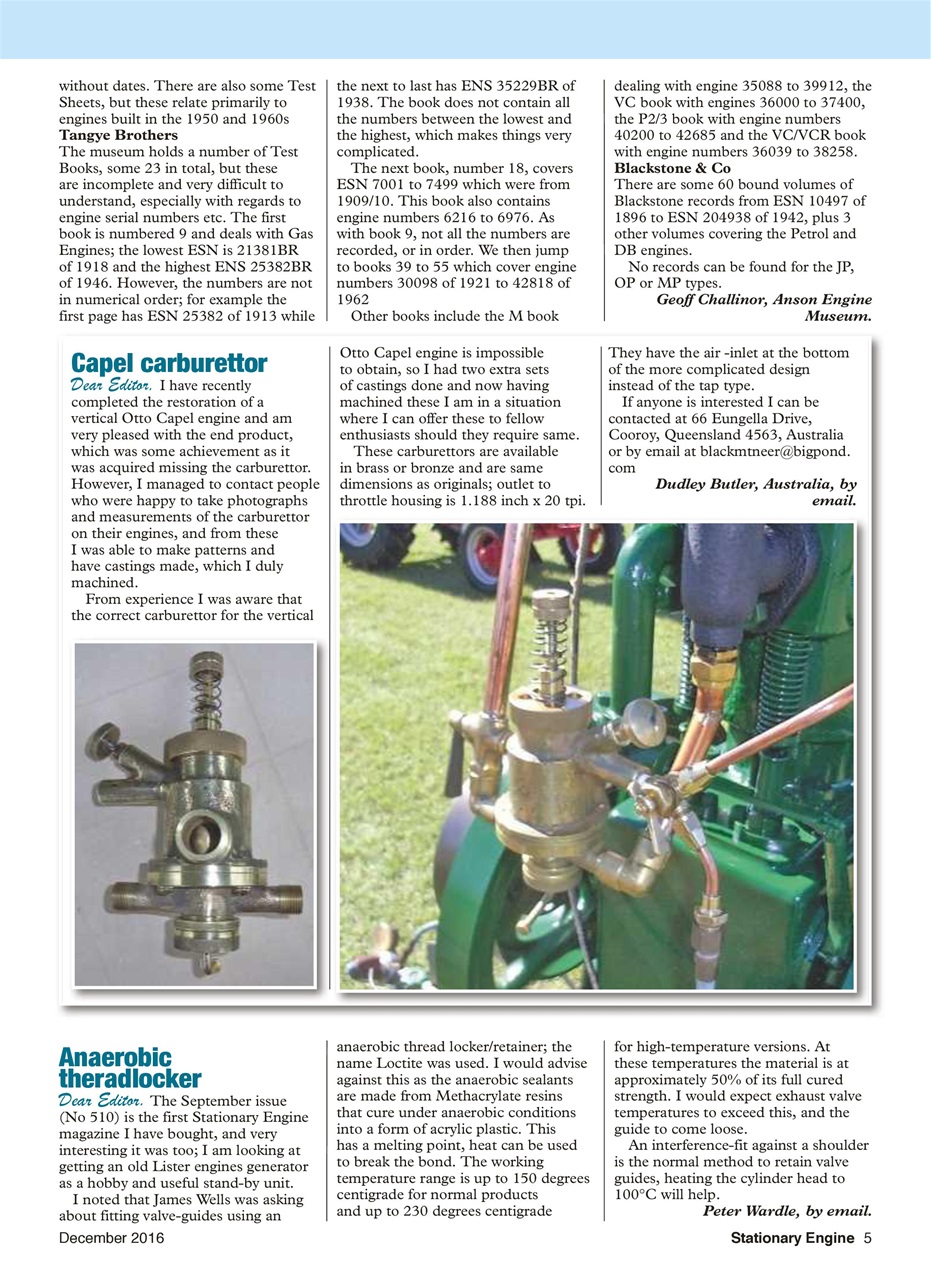 Stationary Engine Preview Pages